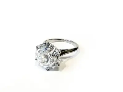 Bague en platine sertie d'un diamant de 9,50 carats Poinçon – kavel bij Galerie Moderne, Elsene (Brussel)