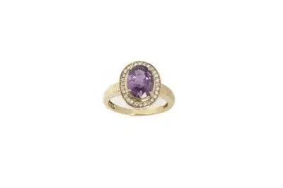Bague en or jaune 18k (750°/°°) centrée d'un saphir – kavel bij Galerie Moderne, Elsene (Brussel)