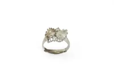Bague "Toi et Moi" en or blanc 18k (750°/°°) sertie – kavel bij Galerie Moderne, Elsene (Brussel)