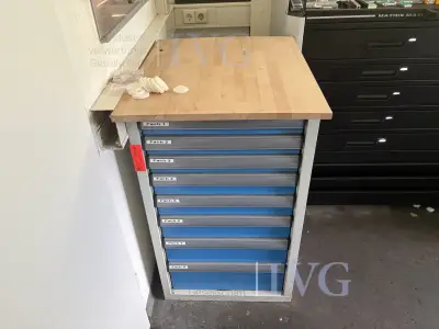 Stahlschrank (blau/grau) – kavel bij IVG, Mahlstetten