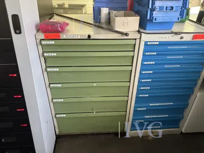 Stahlschrank (grau/grün) – kavel bij IVG, Mahlstetten