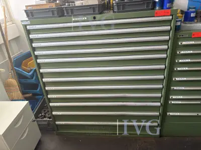 Stahl-Schubladenschrank (grün) – kavel bij IVG, Mahlstetten