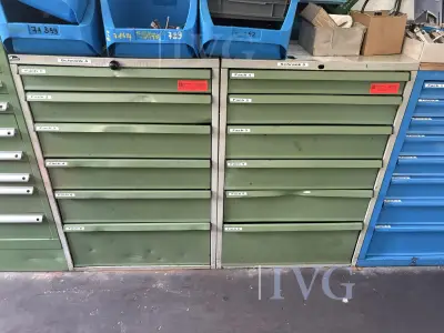 Stalen ladekast (groen) – kavel bij IVG, Mahlstetten
