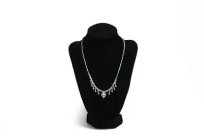 Collier en or blanc 18k (750°/°°) serti de diamants – kavel bij Galerie Moderne, Elsene (Brussel)