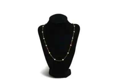 Collier en or jaune 18k (750°/°°) et perles Longueur – kavel bij Galerie Moderne, Elsene (Brussel)