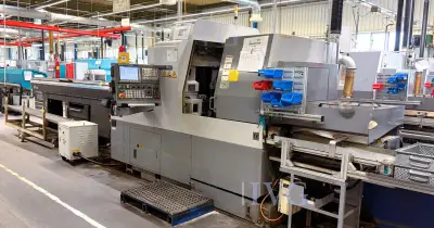 CNC-Langdrehmaschine mit Stangenlader WIVIA W428 – kavel bij IVG, Mahlstetten