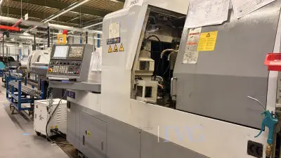 CNC-Langdrehmaschine mit Stangenlader WIVIA W428 – kavel bij IVG, Mahlstetten