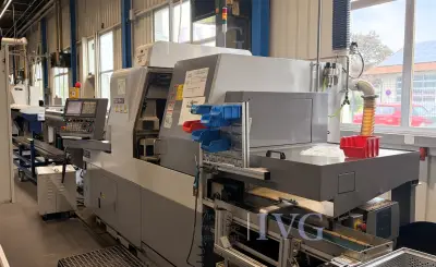 CNC-Langdrehmaschine mit Stangenlader WIVIA W428 – kavel bij IVG, Mahlstetten