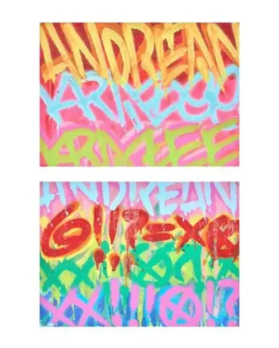 ANDRE (1971-*) xx!Ø!? – kavel bij Galerie Moderne, Elsene (Brussel)