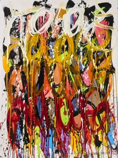 JonOne (1963-*) Sans Titre, 2022 Gouache et encre sur papier Signé et daté en… – kavel bij Galerie Moderne, Elsene (Brussel)