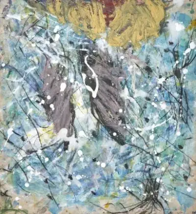 Hubert SCHEIBL(1952-*) Composition, 1988 Huile et gouache sur papier Signé et daté à l'arrière… – kavel bij Galerie Moderne, Elsene (Brussel)