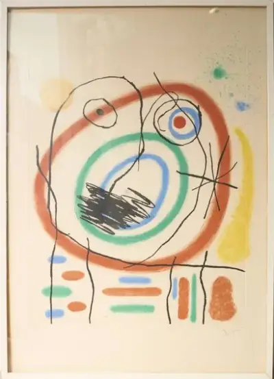 Joan MIRÓ (1893-1983) Le Prophète Encerclé, 1965 Eau-forte et aquatinte sur vélin Signée en… – kavel bij Galerie Moderne, Elsene (Brussel)