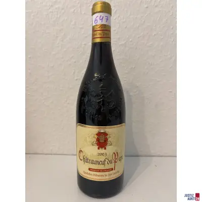 Cuvee Du Chene Vert Chateauneuf-du-Pape – kavel bij Justiz-Auktion, Leipzig