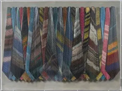 Pavlos DIONYSSOPOULOS (1930-2019) Cravates, 1979 Relief en papier plié Signé et daté "Pavlos [19]79"… – kavel bij Galerie Moderne, Elsene (Brussel)
