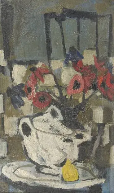 Maurice WYCKAERT (1923-1996) Nature morte au bouquet et à la soupière, c.1945 Huile sur… – kavel bij Galerie Moderne, Elsene (Brussel)