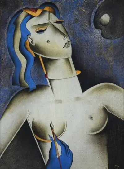 Ferdinand PIRE FERDINAND (1943-*) Où es-tu Églomisé Signé "Pire" en bas à droite Contre-signé,… – kavel bij Galerie Moderne, Elsene (Brussel)