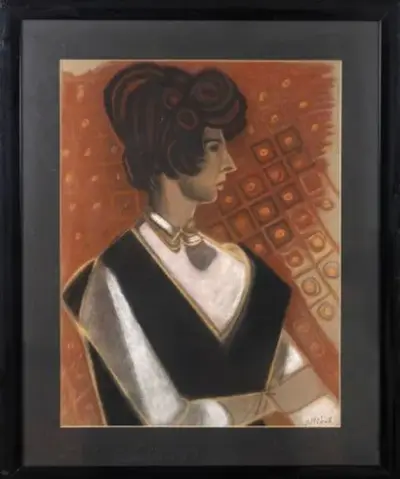 Luc PEROT (1922-1985) Portrait de dame, 1956 Pastel sur papier Signé et daté en… – kavel bij Galerie Moderne, Elsene (Brussel)