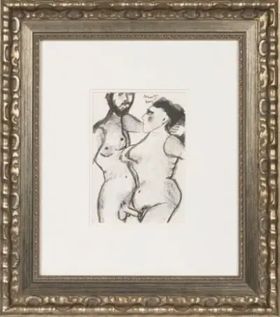 CORNEILLE (1922-2010) Scène érotique, 2001 Encre de Chine sur papier Signé et daté en… – kavel bij Galerie Moderne, Elsene (Brussel)