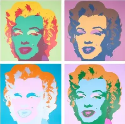 D'après Andy WARHOL (1928-1987) Marylin Série de quatre sérigraphies sur papier cartonné muséal publiées… – kavel bij Galerie Moderne, Elsene (Brussel)