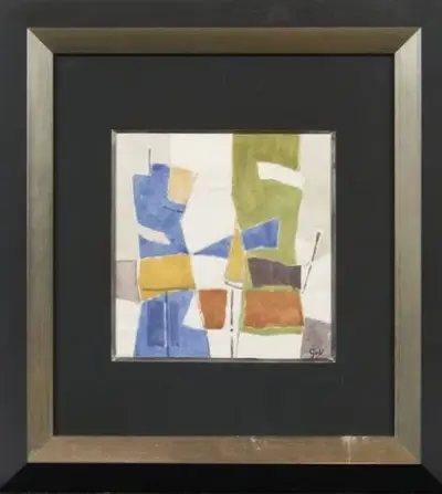 Geer VAN VELDE (1898-1977) Composition Aquarelle sur papier Estampillée par le cachet des initiales… – kavel bij Galerie Moderne, Elsene (Brussel)