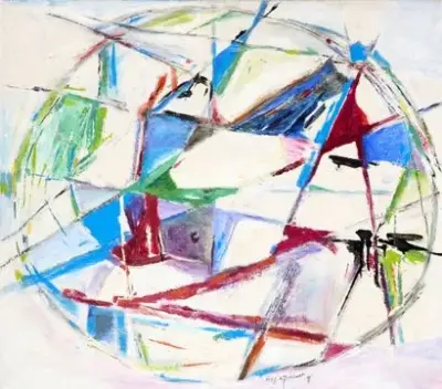 Mig QUINET (1906-2001) Composition, 1989 Huile sur toile Signé "Mig Quinet" en bas au… – kavel bij Galerie Moderne, Elsene (Brussel)