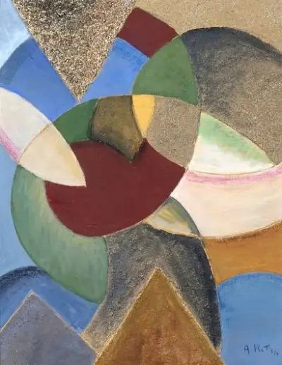 Alfred RETH (1884-1966) Composition, 1954 Huile sur panneau Signé et daté "A – kavel bij Galerie Moderne, Elsene (Brussel)