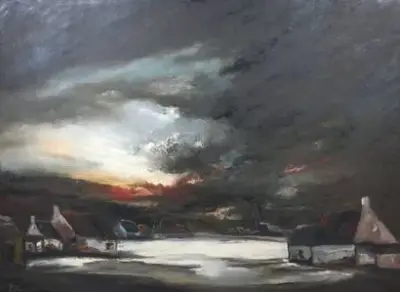 Paul PERMEKE (1918-1990) Paysage d'hiver, 1978 Huile sur toile Signé et daté en bas… – kavel bij Galerie Moderne, Elsene (Brussel)