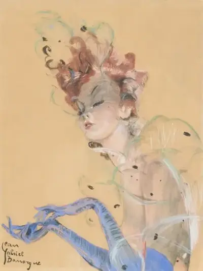 Jean-Gabriel DOMERGUE (1889-1962) Parisienne Aquarelle sur papier Signé en bas à gauche "Jean Gabriel… – kavel bij Galerie Moderne, Elsene (Brussel)