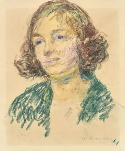 Frans SMEERS (1873-1960) Portrait de femme Pastel sur papier Signé "Fr – kavel bij Galerie Moderne, Elsene (Brussel)