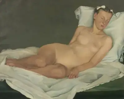 Léon NAVEZ (1900-1967) Nu endormi Huile sur toile Signé – kavel bij Galerie Moderne, Elsene (Brussel)