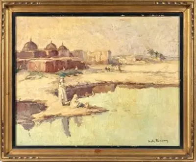 Victor FERMEUSE (1894-1963) Scène orientaliste Huile – kavel bij Galerie Moderne, Elsene (Brussel)