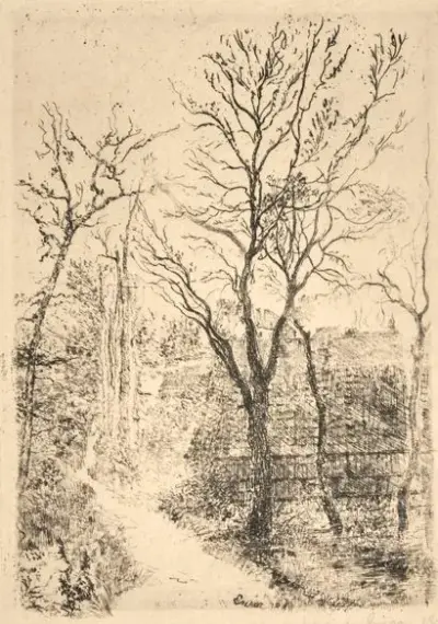 James ENSOR (1860-1949) Sentier à Groenendael, 1888 Eau-forte – kavel bij Galerie Moderne, Elsene (Brussel)