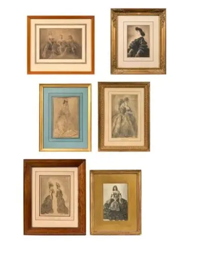 Constantin GUYS (1802-1892) Scènes de bal Lot de six dessins sur papier Non signés… – kavel bij Galerie Moderne, Elsene (Brussel)