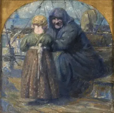 Victor HAGEMAN (1868-1938) Femme et enfant Huile sur – kavel bij Galerie Moderne, Elsene (Brussel)