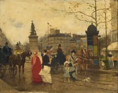 Francisco MIRALLES Y GALUP (1848-1901) Boulevard de – kavel bij Galerie Moderne, Elsene (Brussel)