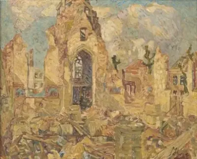 Modest HUYS (1874-1932) Église de Rumbeke Huile sur – kavel bij Galerie Moderne, Elsene (Brussel)
