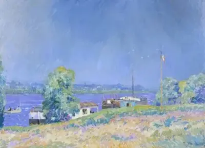 Paul MATHIEU (1872-1932) Bord de fleuve Huile sur toile Signé – kavel bij Galerie Moderne, Elsene (Brussel)