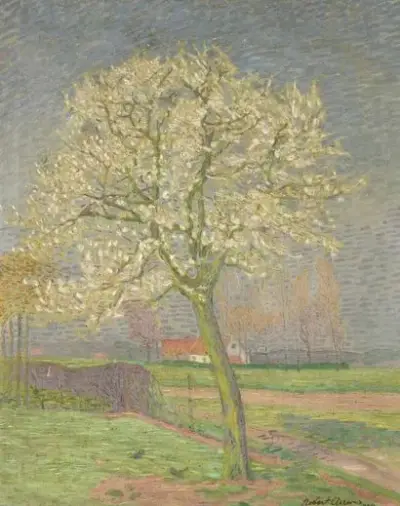 Robert AERENS (1883-1969) Paysage printanier, 1914 Huile – kavel bij Galerie Moderne, Elsene (Brussel)