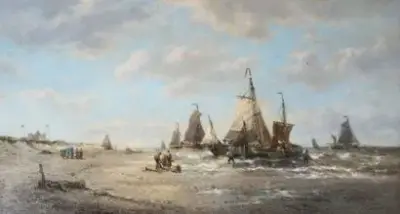 François MUSIN (1820-1888) La Panne Huile sur toile Signé – kavel bij Galerie Moderne, Elsene (Brussel)