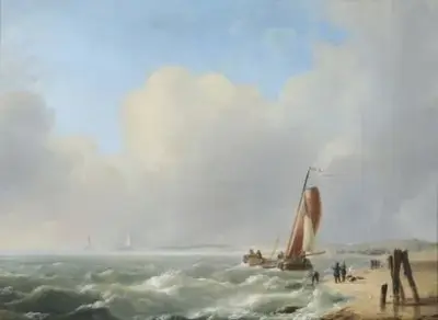 Charles-Louis VERBOECKHOVEN (1802-1889) Embarcation – kavel bij Galerie Moderne, Elsene (Brussel)