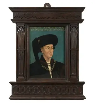 Travail du XIXe siècle, d'après Rogier VAN DER WEYDEN (1400-1464) Portrait de Philippe le… – kavel bij Galerie Moderne, Elsene (Brussel)