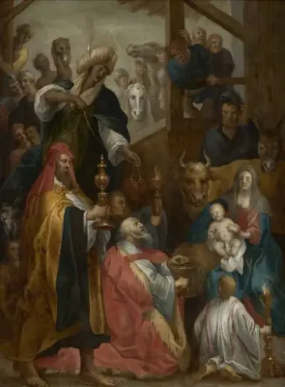 Balthazar BESCHEY (1708-1776) L'adoration des mages Huile – kavel bij Galerie Moderne, Elsene (Brussel)