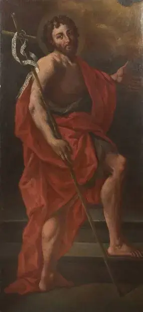 École italienne du XVIIe siècle Saint Jean-Baptiste Huile – kavel bij Galerie Moderne, Elsene (Brussel)