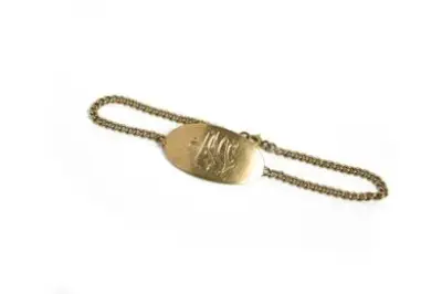 Gourmette en or jaune 18k (750°/°°) Longueur: 18 cm Poids: 7,1 g – kavel bij Galerie Moderne, Elsene (Brussel)