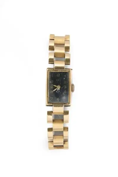 ERY Montre de dame en or jaune 18k (750°/°°) Boucle en métal doré Longueur… – kavel bij Galerie Moderne, Elsene (Brussel)