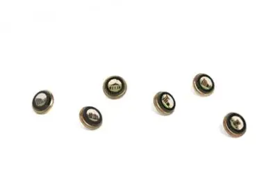 Travail italien du XXe siècle Suite de six boutons en micromosaïque Poids brut: 9,6… – kavel bij Galerie Moderne, Elsene (Brussel)