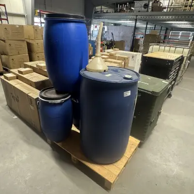 4x Vat, blauw – kavel bij Onlineveilingmeester, Groningen