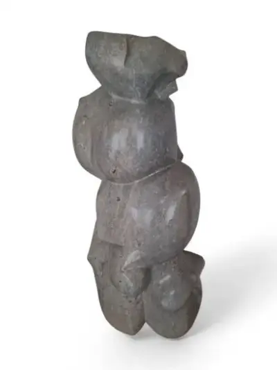 Luc LEDENE (1955-*) Abstraction Importante sculpture en marbre gris Hauteur: 121 cm Vendu sur… – kavel bij Galerie Moderne, Elsene (Brussel)