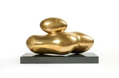 Lucien WERCOLLIER (1908-2002) Naïade, 1991 Sculpture en bronze poli Socle en marbre de Mazy… – kavel bij Galerie Moderne, Elsene (Brussel)