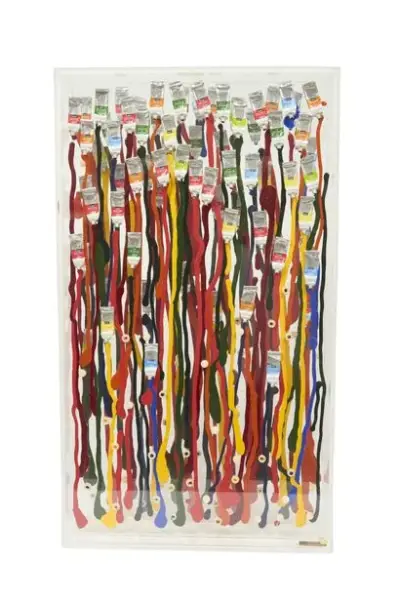 ARMAN (1928-2005) Aqua Frago, 2004 Tubes de peintures et acrylique dans une boite en… – kavel bij Galerie Moderne, Elsene (Brussel)